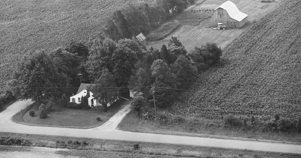 Vintage Aerial photo from 1982 in Lawrence County, IL