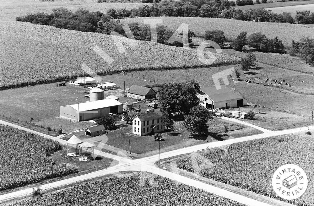 Vintage Aerial Illinois Coles County 1967 8ACO34