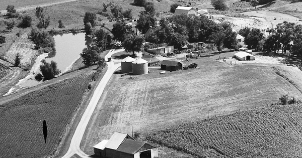 Vintage Aerial photo from 1973 in Cass County, IL