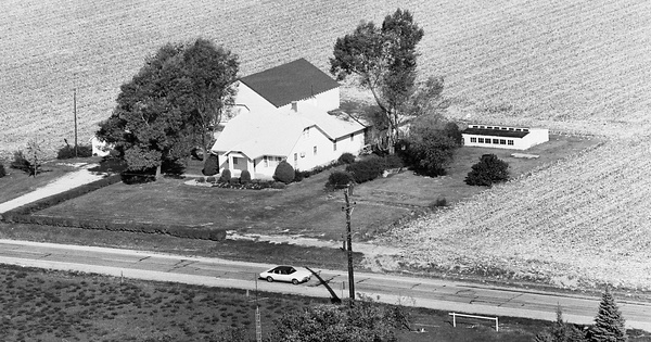 Vintage Aerial photo from 1971 in Shelby County, IL