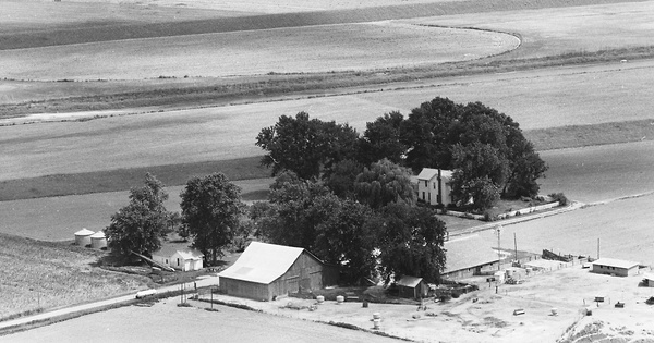 Vintage Aerial photo from 1968 in Pike County, IL