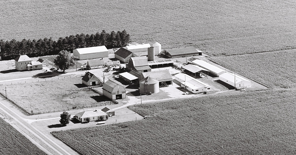 Vintage Aerial photo from 1981 in Piatt County, IL