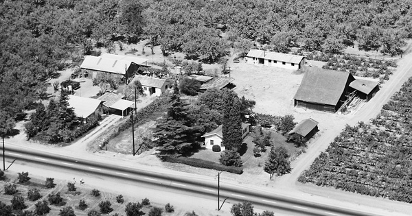 Vintage Aerial photo from 1966 in Stanislaus County, CA