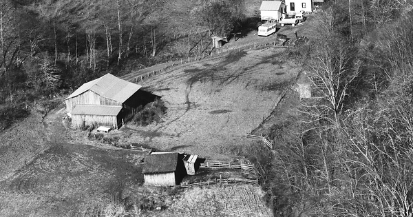 Vintage Aerial photo from 1984 in Logan County, WV