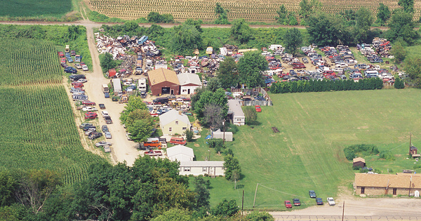 Vintage Aerial photo from 1999 in Coshocton County, OH