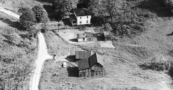 Vintage Aerial photo from 1966 in Harrison County, OH