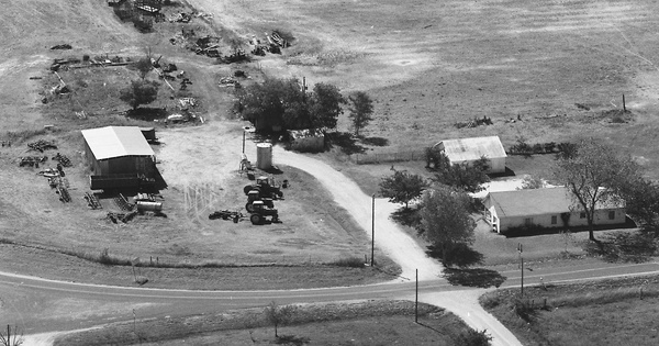 Vintage Aerial photo from 1984 in Navarro County, TX