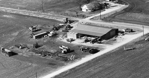 Vintage Aerial photo from 1986 in Hill County, TX