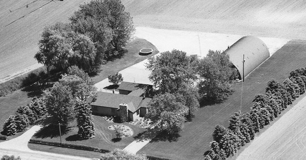 Vintage Aerial photo from 1990 in Jasper County, IN