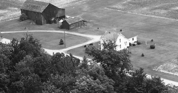Vintage Aerial photo from 1991 in Huntington County, IN