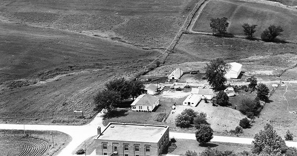 Vintage Aerial photo from 1964 in Poweshiek County, IA