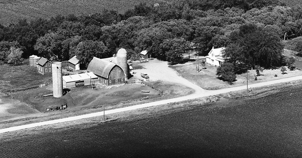 Vintage Aerial photo from 1974 in Renville County, MN