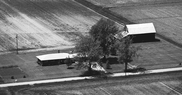 Vintage Aerial photo from 1976 in Monroe County, MI
