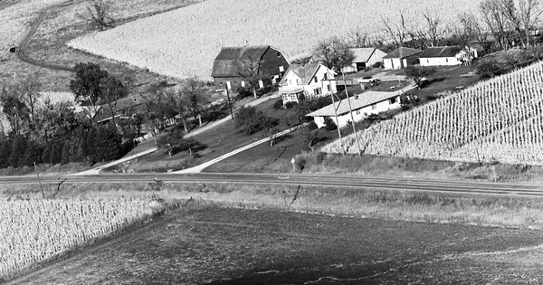 Vintage Aerial photo from 1974 in Butler County, IA