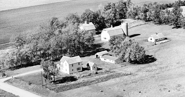 Vintage Aerial photo from 1971 in Buena Vista County, IA