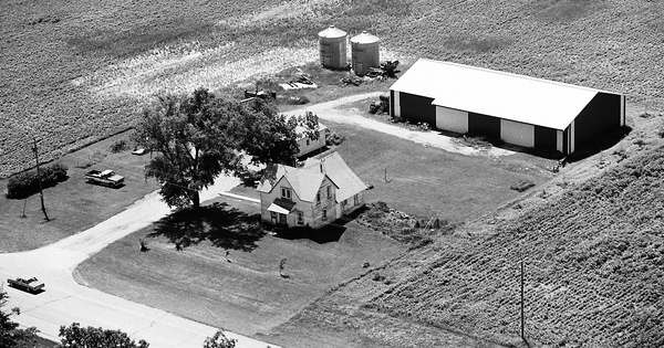 Vintage Aerial photo from 1980 in Mower County, MN