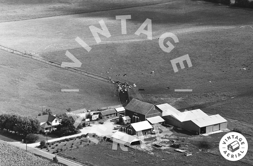 Vintage Aerial Indiana Whitley County 1966 51BWH22