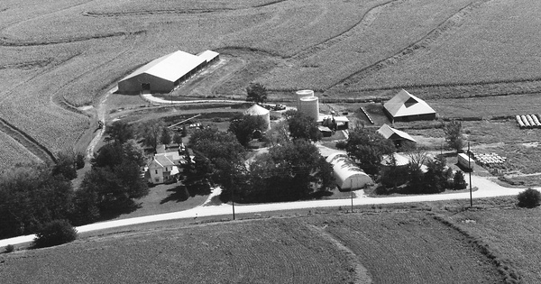 Vintage Aerial photo from 1990 in Mills County, IA