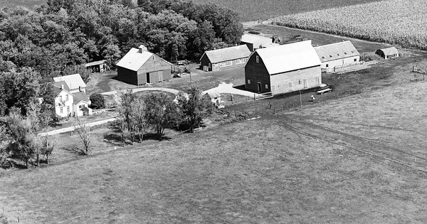 Vintage Aerial photo from 1970 in Lyon County, IA