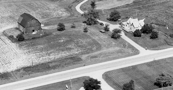 Vintage Aerial photo from 1992 in Huron County, MI