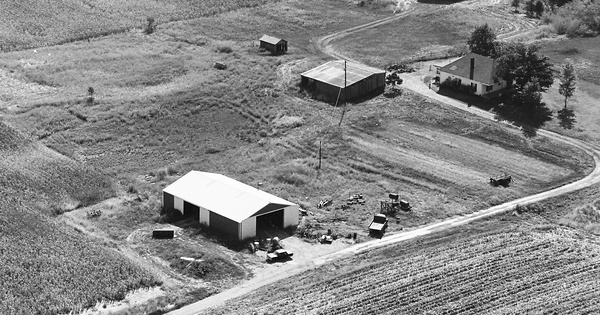 Vintage Aerial photo from 1980 in McLean County, KY