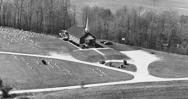 Vintage Aerial photo from 1982 in Larue County, KY