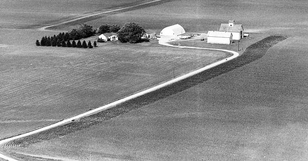Vintage Aerial photo from 1974 in McLean County, IL