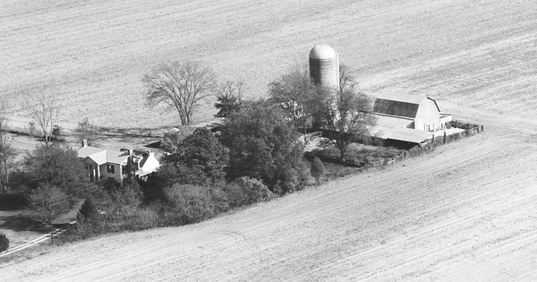 Vintage Aerial photo from 1984 in Southampton County, VA