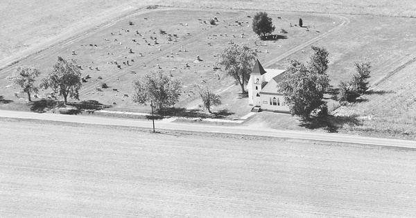 Vintage Aerial photo from 1980 in Clay County, IL