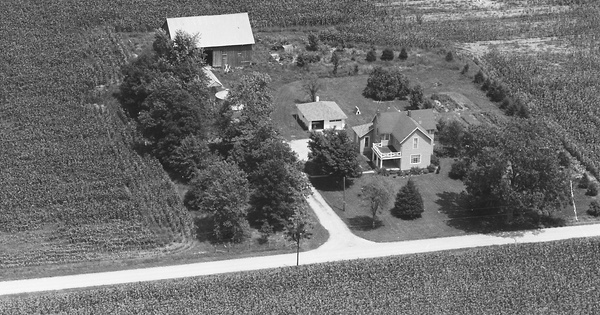 Vintage Aerial photo from 1965 in Boone County, IN