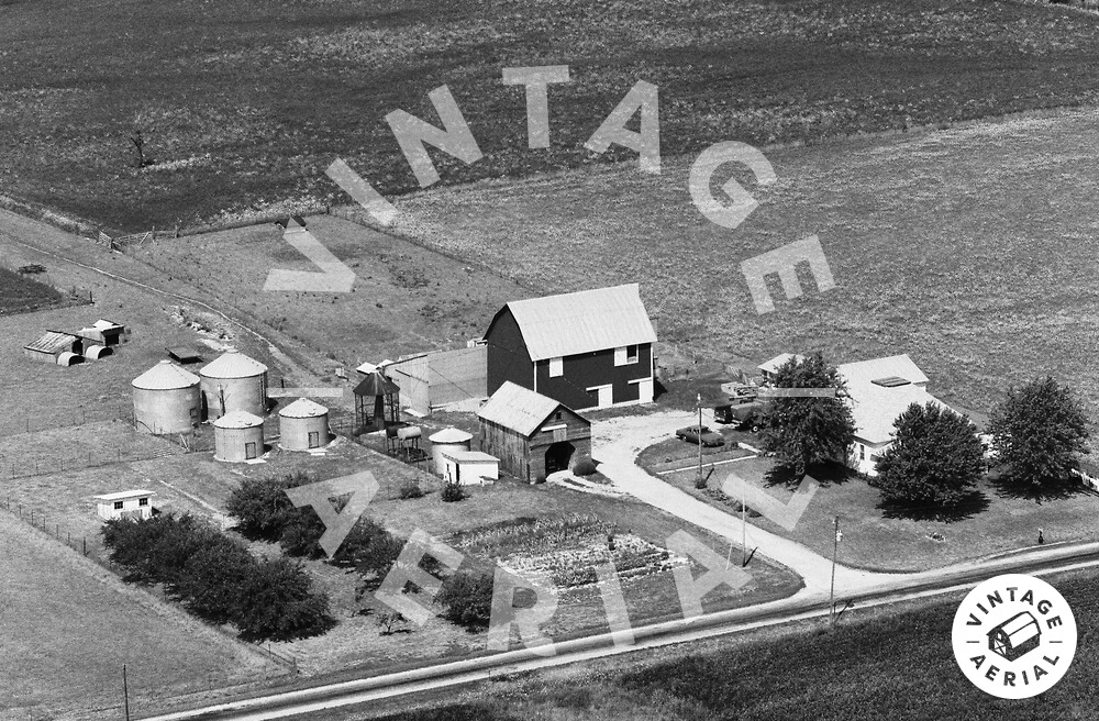 Vintage Aerial Indiana Blackford County 1983 28XBL17