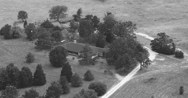 Vintage Aerial photo from 1986 in Grimes County, TX
