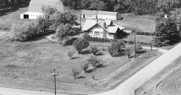 Vintage Aerial photo from 1970 in Turner County, SD