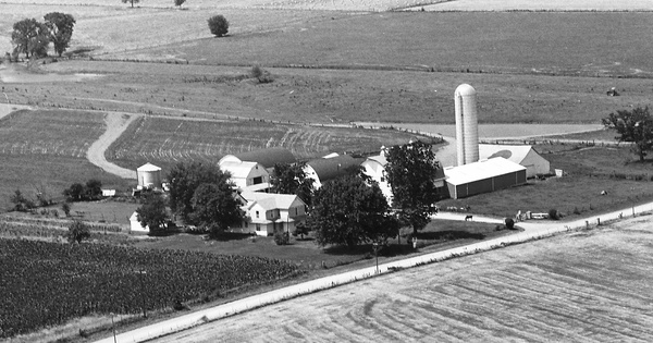 Vintage Aerial photo from 1970 in Marion County, MO