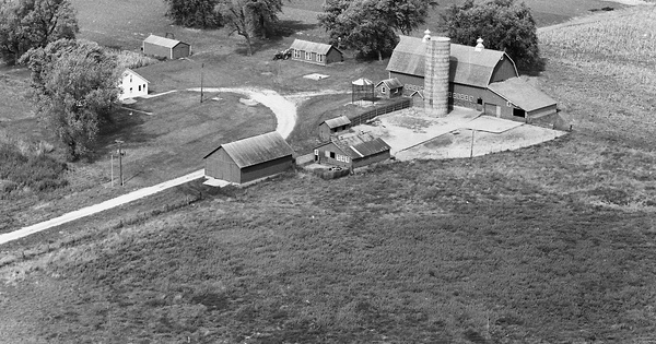 Vintage Aerial photo from 1970 in Black Hawk County, IA