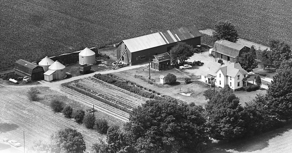 Vintage Aerial photo from 1963 in Calhoun County, MI