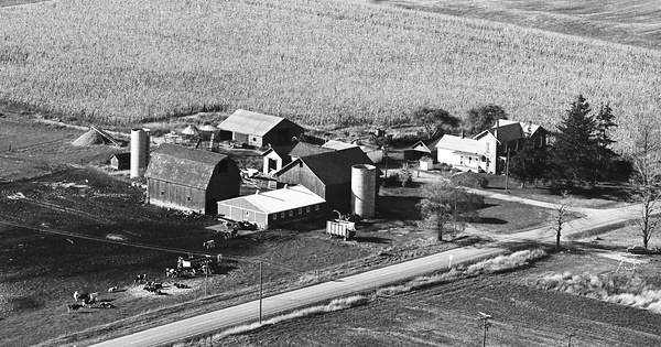 Vintage Aerial photo from 1967 in Ingham County, MI