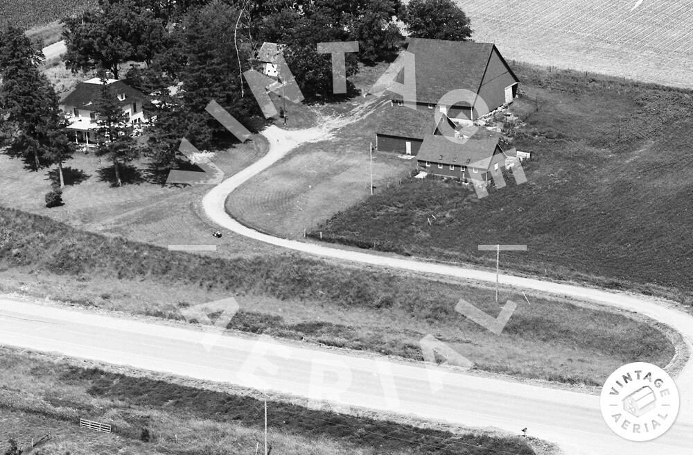 Vintage Aerial Iowa Tama County 1982 58FTM2