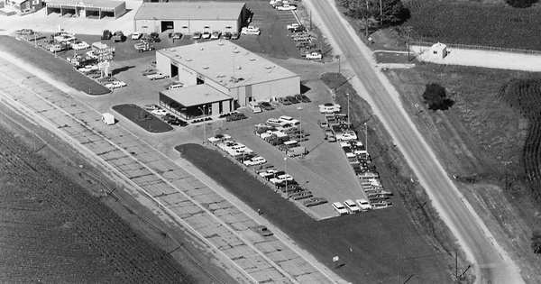 Vintage Aerial photo from 1968 in DeKalb County, IL