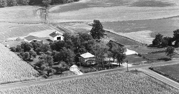 Vintage Aerial photo from 1966 in Douglas County, IL