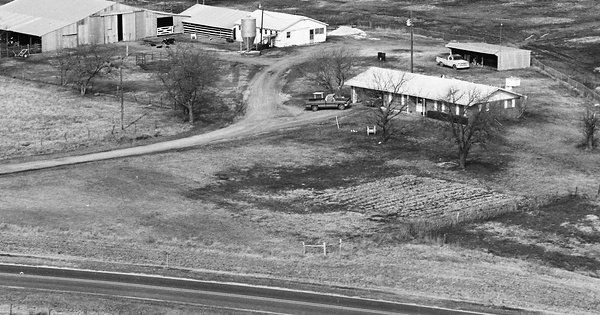 Vintage Aerial photo from 1983 in Hopkins County, TX