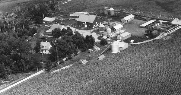 Vintage Aerial photo from 1990 in Cedar County, NE