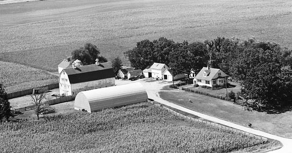 Vintage Aerial photo from 1967 in Steele County, MN