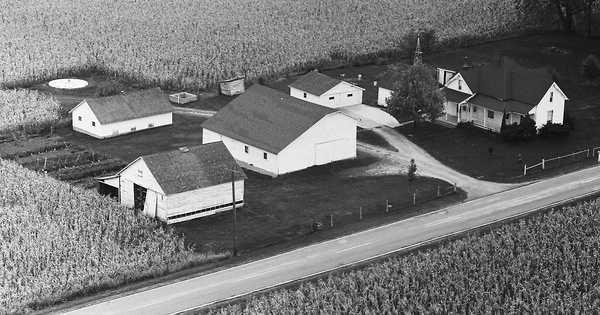 Vintage Aerial photo from 1966 in Benton County, IN