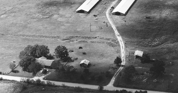 Vintage Aerial photo from 1993 in Milam County, TX