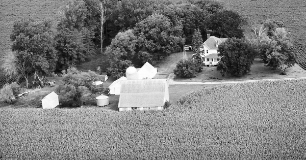 Vintage Aerial photo from 1977 in Waseca County, MN
