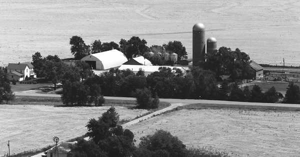 Vintage Aerial photo from 1977 in Sumner County, KS