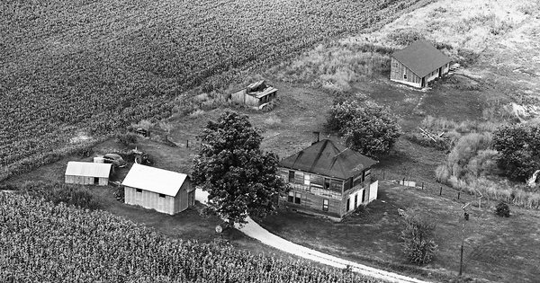 Vintage Aerial photo from 1966 in Knox County, IL