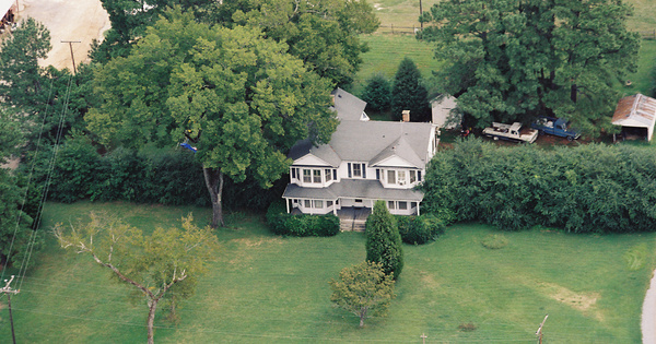 Vintage Aerial photo from 2002 in Southampton County, VA