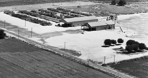 Vintage Aerial photo from 1966 in Kings County, CA